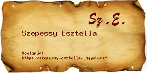 Szepessy Esztella névjegykártya